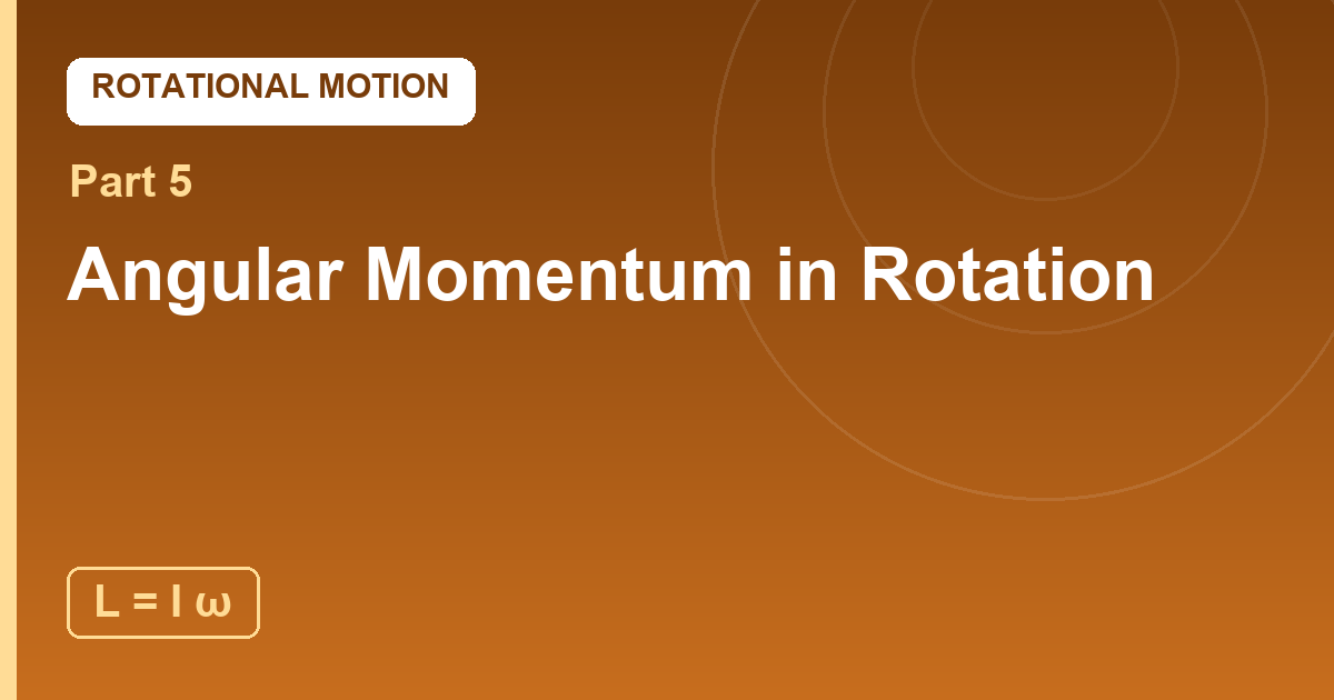 You are currently viewing Angular Momentum in Rotation: Conservation Unleashed