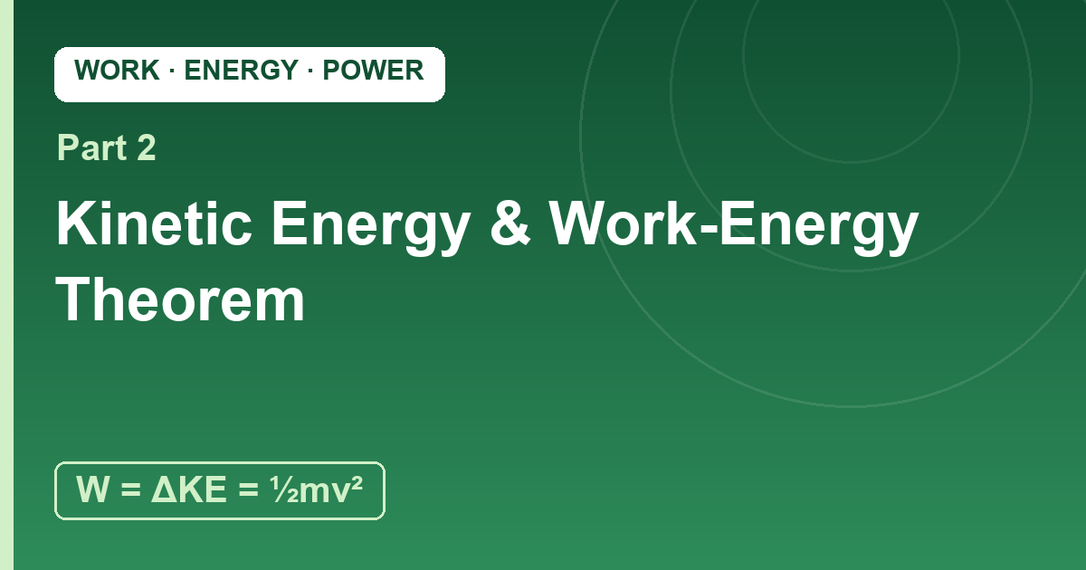 You are currently viewing Kinetic Energy and the Work-Energy Theorem: The Great Shortcut