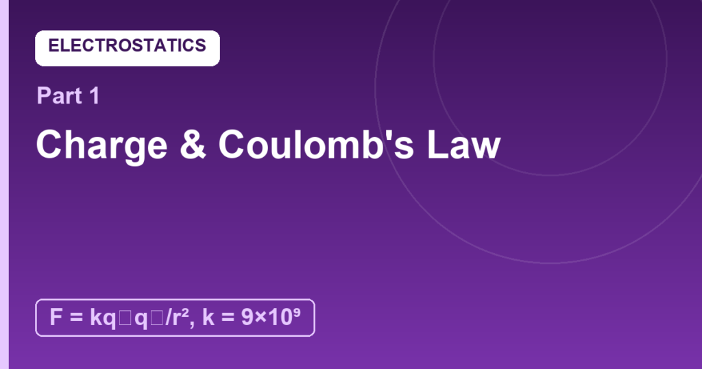 Charge and Coulomb’s Law: The Push and Pull of Electricity