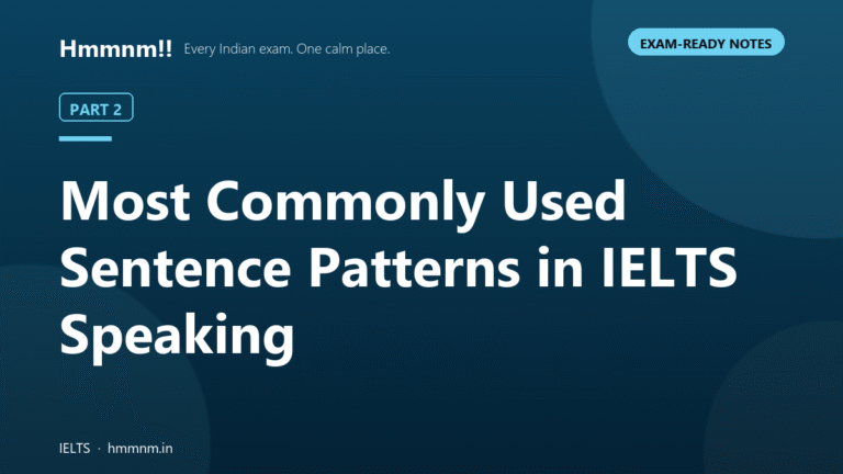 IELTS Speaking Sentence Patterns: Part 2