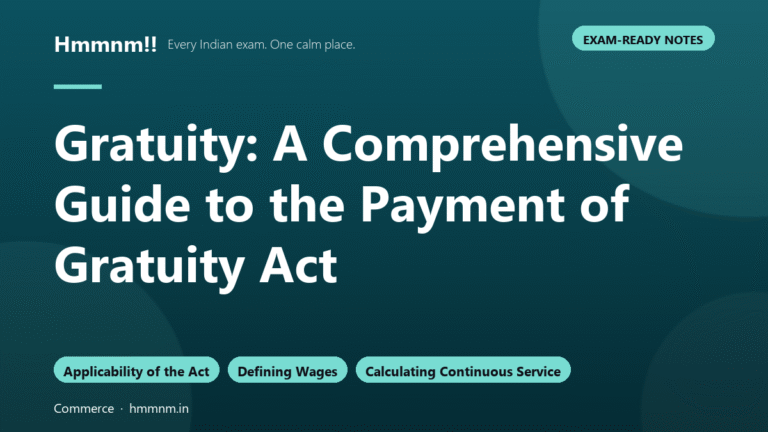 Gratuity: A Guide to the Payment of Gratuity Act