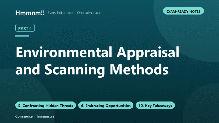 Environmental Appraisal and Scanning Methods: Part 4