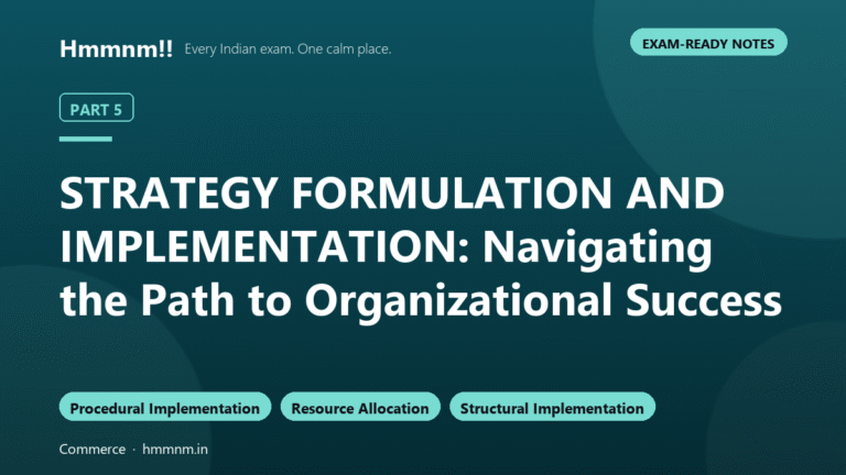 Strategy Formulation and Implementation: Part 5