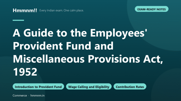 A Guide to the EPF and MP Act, 1952