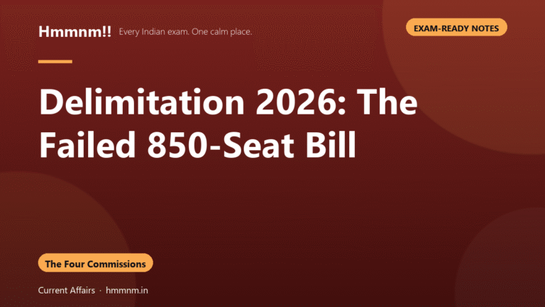 Delimitation 2026: The Failed 850-Seat Bill