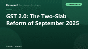 GST 2.0: The Two-Slab Reform of September 2025, Exam-Ready Notes
