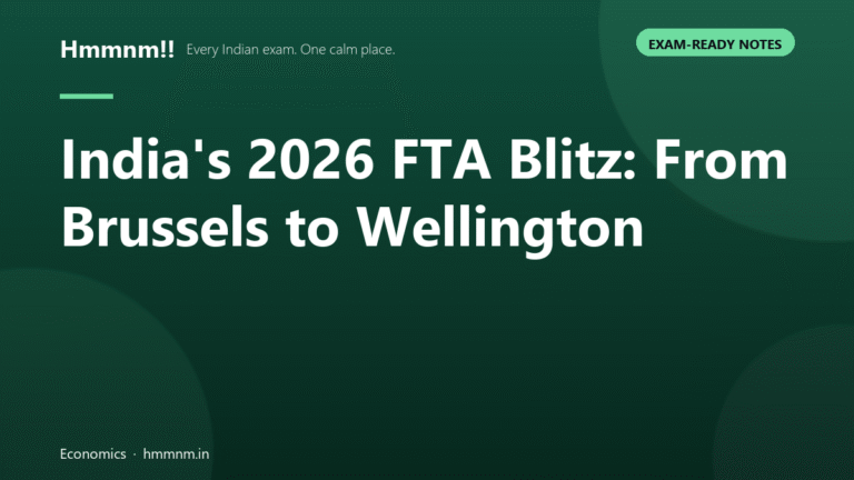 India’s 2026 FTA Blitz: Brussels to Wellington