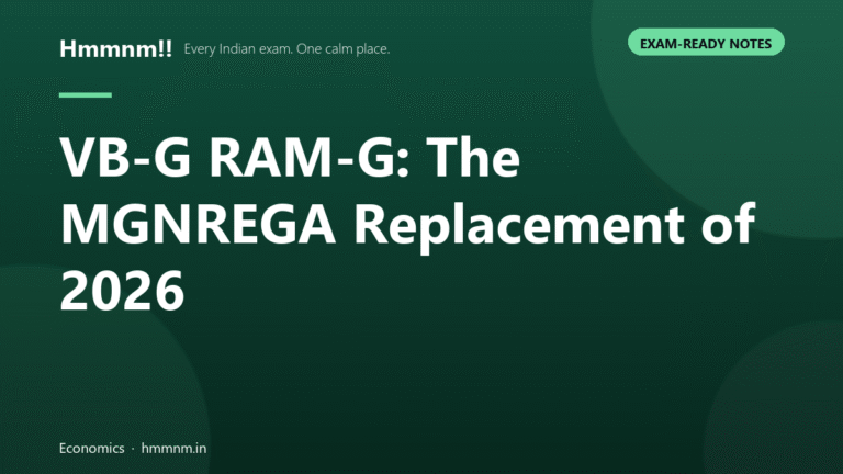 VB-G RAM-G: The MGNREGA Replacement of 2026