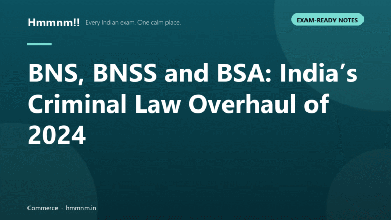 BNS, BNSS and BSA: The 2024 Criminal Law Overhaul
