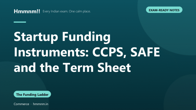 Startup Funding: CCPS, SAFE and the Term Sheet