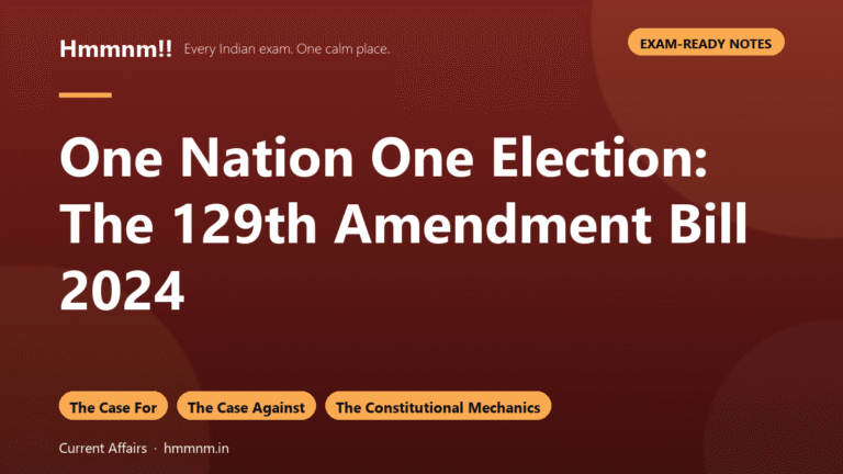 One Nation One Election: The 129th Amendment
