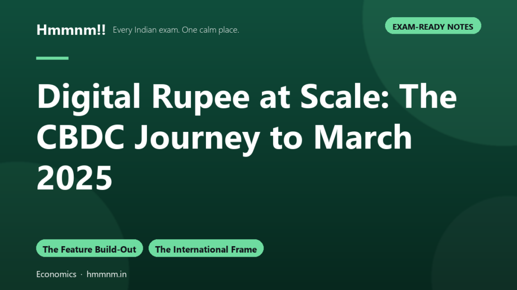 Digital Rupee at Scale: The CBDC Journey