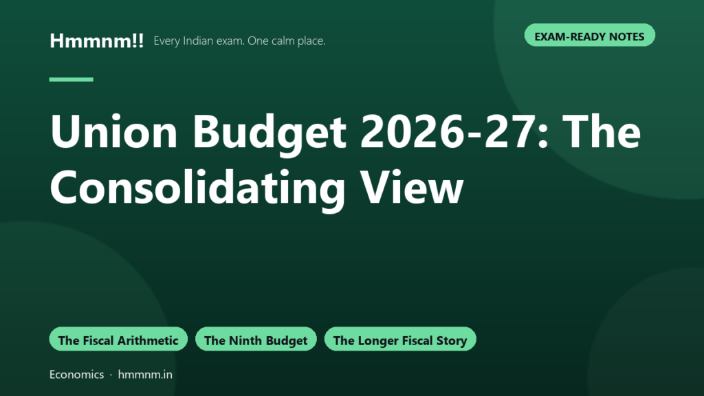Union Budget 2026-27: The Consolidating View
