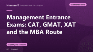 Management Entrance Exams: CAT, GMAT, XAT and the MBA Route, Exam-Ready Notes