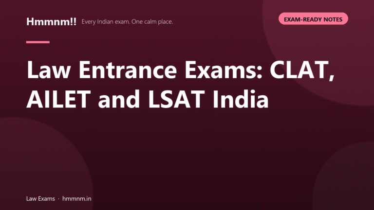 Law Entrance: CLAT, AILET and LSAT India