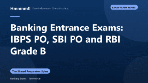 Banking Entrance Exams: IBPS PO, SBI PO and RBI Grade B, Exam-Ready Notes
