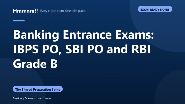 Banking Entrance: IBPS PO, SBI PO and RBI Grade B