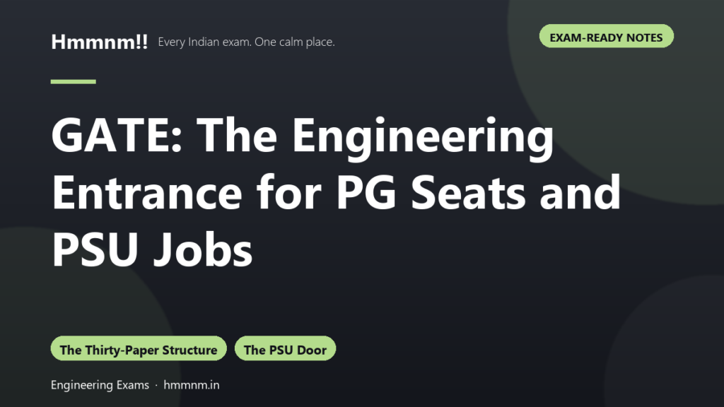 GATE: The Engineering Entrance for PG and PSU Jobs