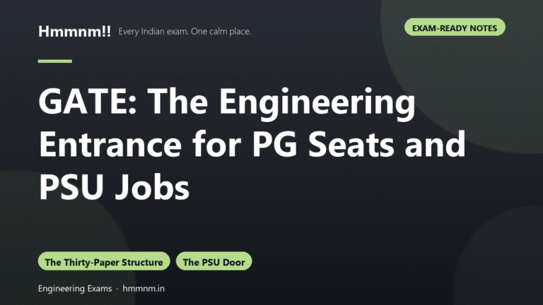 GATE: The Engineering Entrance for PG and PSU Jobs