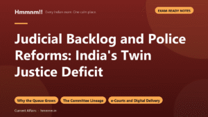 Judicial Backlog and Police Reforms: India's Twin Justice Deficit, Exam-Ready Notes