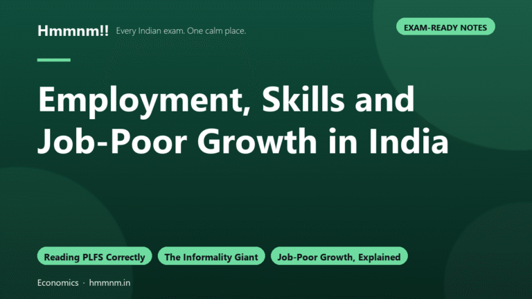 Employment, Skills and Job-Poor Growth