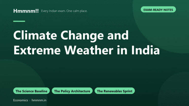 Climate Change and Extreme Weather in India