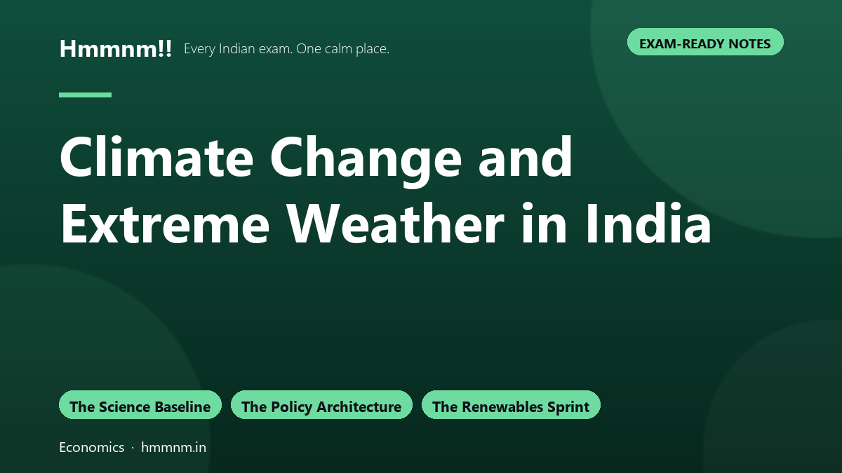 Climate Change and Extreme Weather in India: Exam-Ready Notes