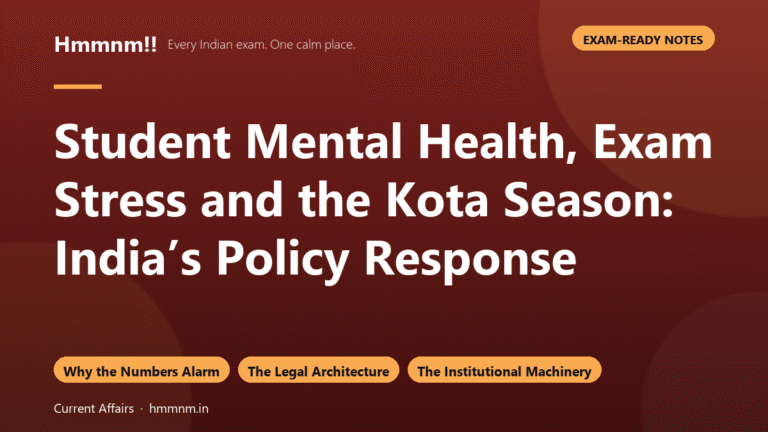 Student Mental Health and the Kota Season