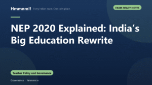 NEP 2020 Explained: India’s Big Education Rewrite, Exam-Ready Notes