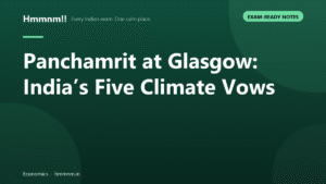 Panchamrit at Glasgow: India’s Five Climate Vows, Exam-Ready Notes
