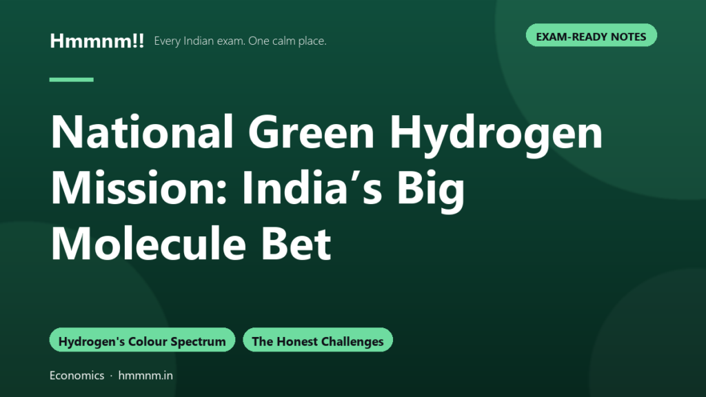 National Green Hydrogen Mission: The Big Molecule Bet