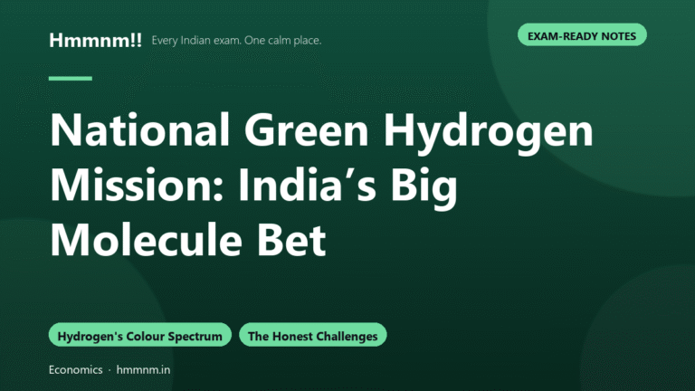 National Green Hydrogen Mission: The Big Molecule Bet