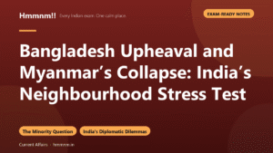 Bangladesh Upheaval and Myanmar’s Collapse: India’s Neighbourhood Stress Test, Exam-Ready Notes