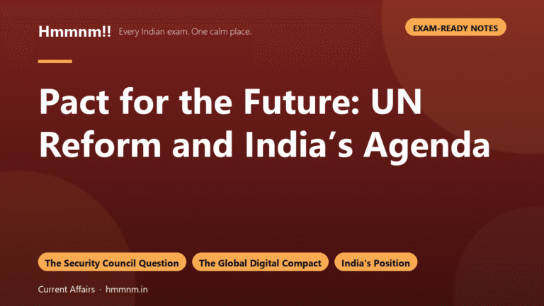Pact for the Future: UN Reform and India’s Agenda