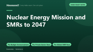 Nuclear Energy Mission and SMRs to 2047, Exam-Ready Notes