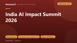India AI Impact Summit 2026, Exam-Ready Notes