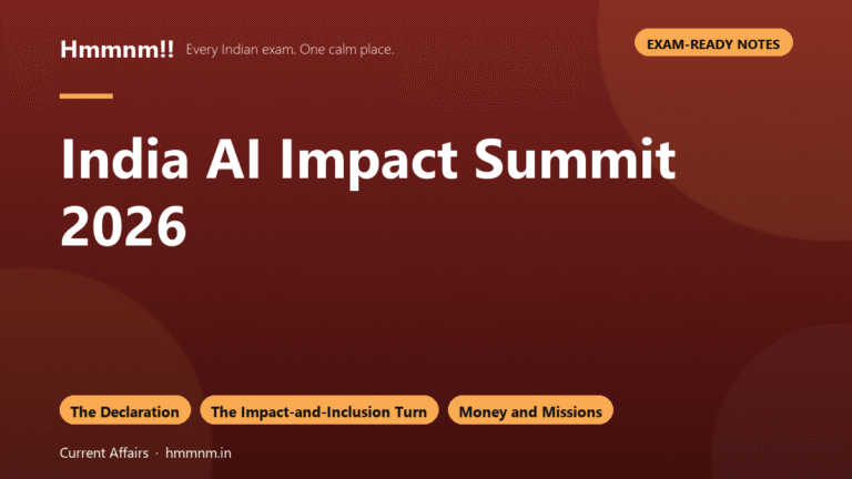 India AI Impact Summit 2026, Exam-Ready Notes