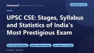 UPSC CSE: Stages, Syllabus and Statistics of India's Most Prestigious Exam, Exam-Ready Notes