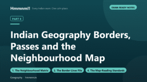 Indian Geography Part 8: Borders, Passes and the Neighbourhood Map, Exam-Ready Notes