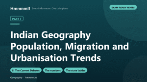 Indian Geography Part 7: Population, Migration and Urbanisation Trends, Exam-Ready Notes