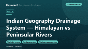 Indian Geography Part 4: Drainage System — Himalayan vs Peninsular Rivers, Exam-Ready Notes