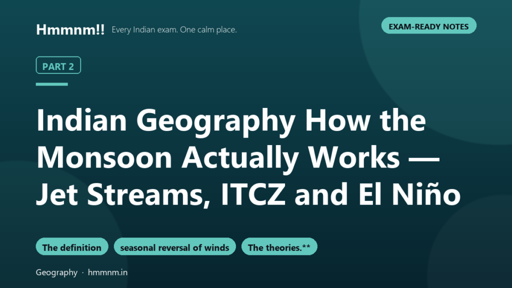 Indian Geography Part 2: How the Monsoon Works