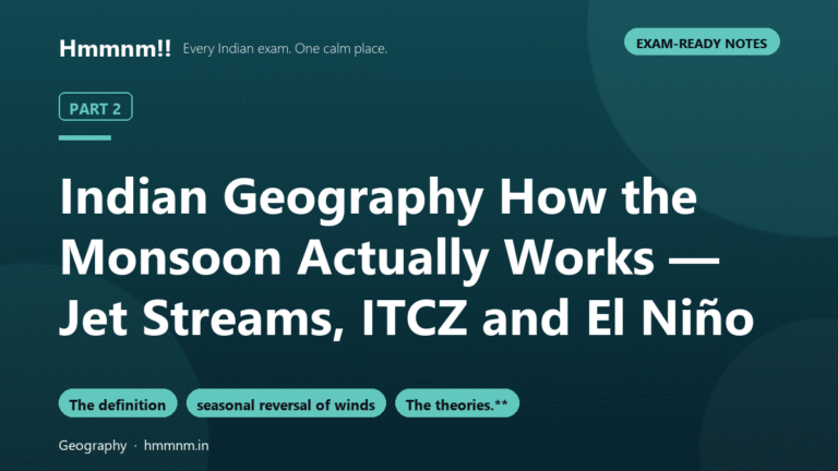 Indian Geography Part 2: How the Monsoon Works