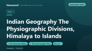Indian Geography Part 1: The Physiographic Divisions, Himalaya to Islands, Exam-Ready Notes