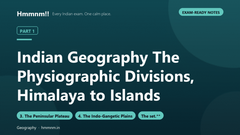 Indian Geography Part 1: The Physiographic Divisions