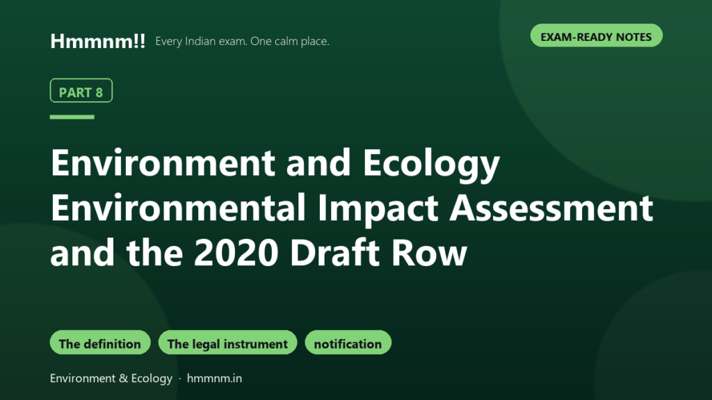 Environment Part 8: EIA and the 2020 Draft Row