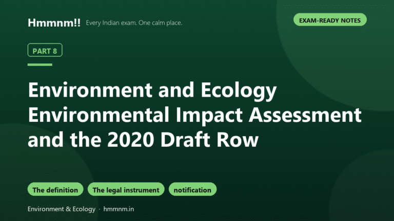 Environment Part 8: EIA and the 2020 Draft Row