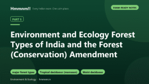 Environment and Ecology Part 5: Forest Types of India and the Forest (Conservation) Amendment, Exam-Ready Notes