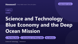 Science and Technology Part 8: Blue Economy and the Deep Ocean Mission, Exam-Ready Notes