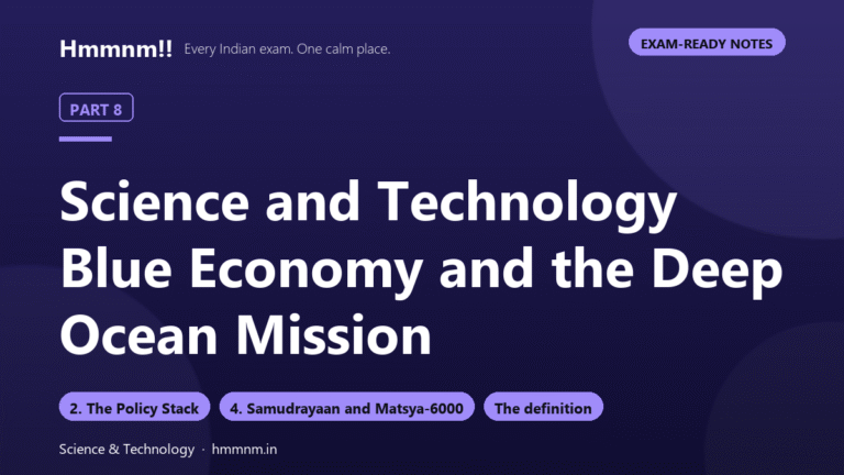 Science and Tech Part 8: Blue Economy, Deep Ocean